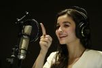 Alia Bhatt at a song recording for Highway
